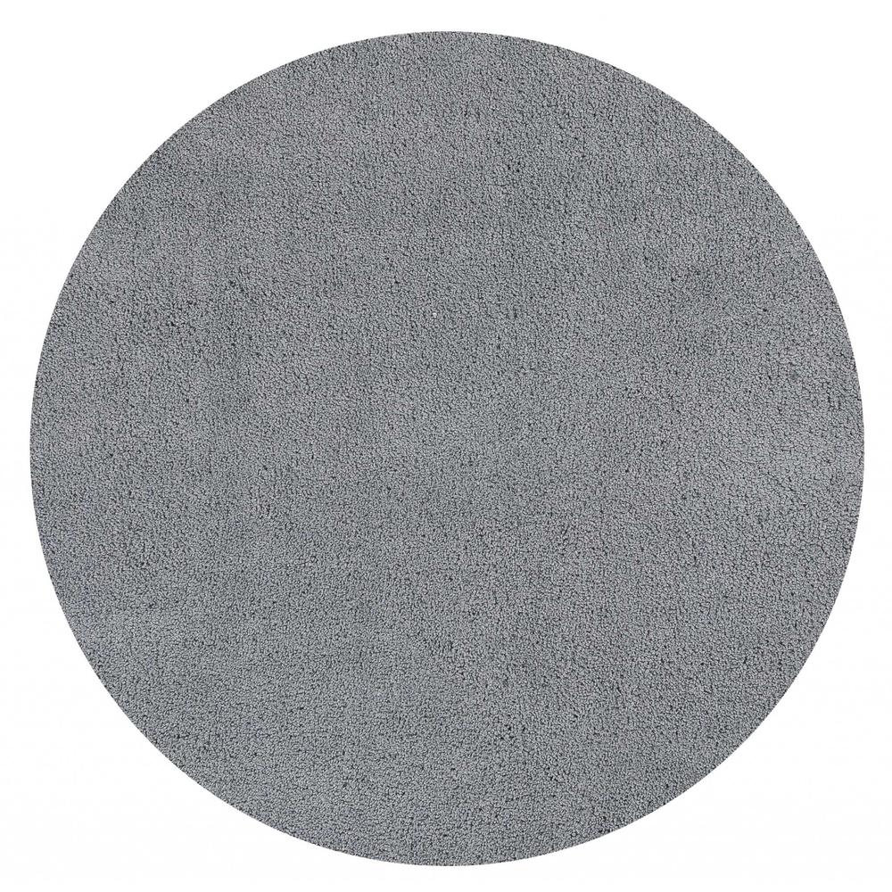 8' Round  Polyester Grey Area Rug - 349781. Picture 1