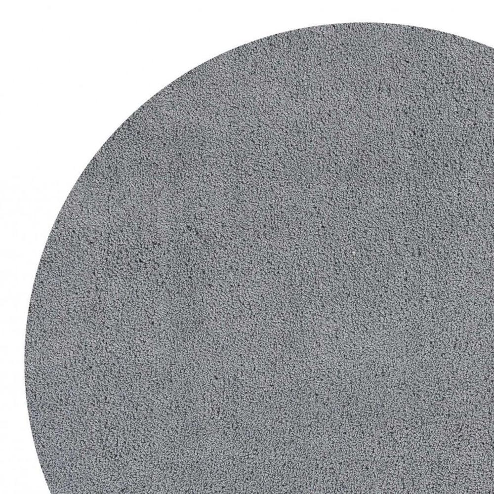 8' Round  Polyester Grey Area Rug - 349781. Picture 2