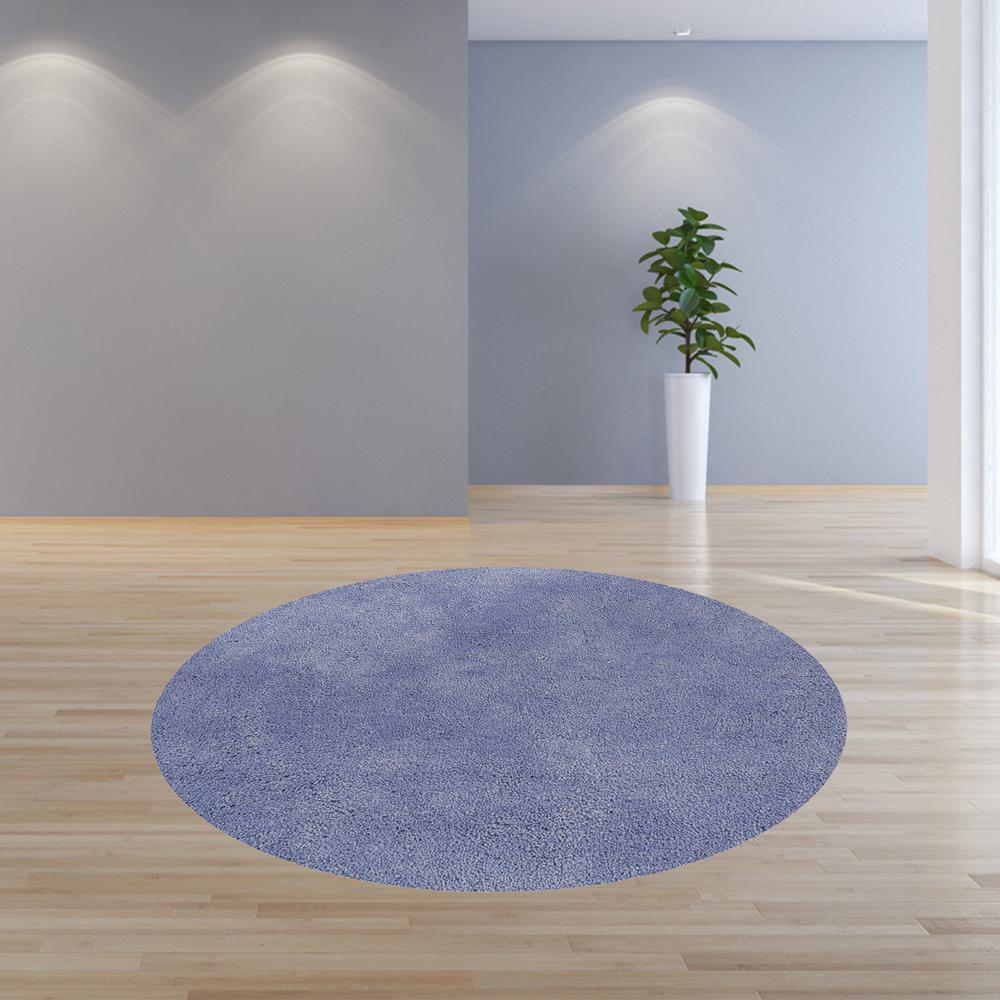8' Round  Polyester Purple Area Rug - 349787. Picture 4