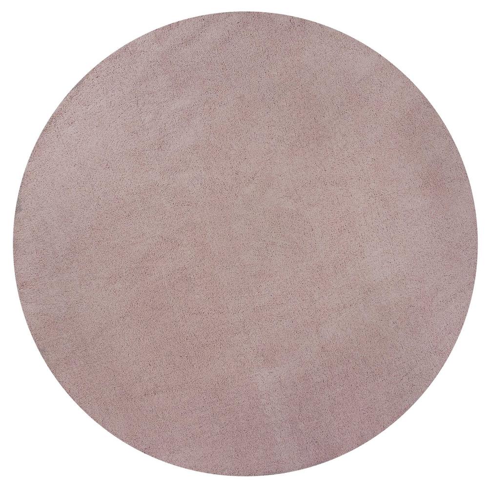 8' Round  Polyester Rose Pink Area Rug - 349789. Picture 1