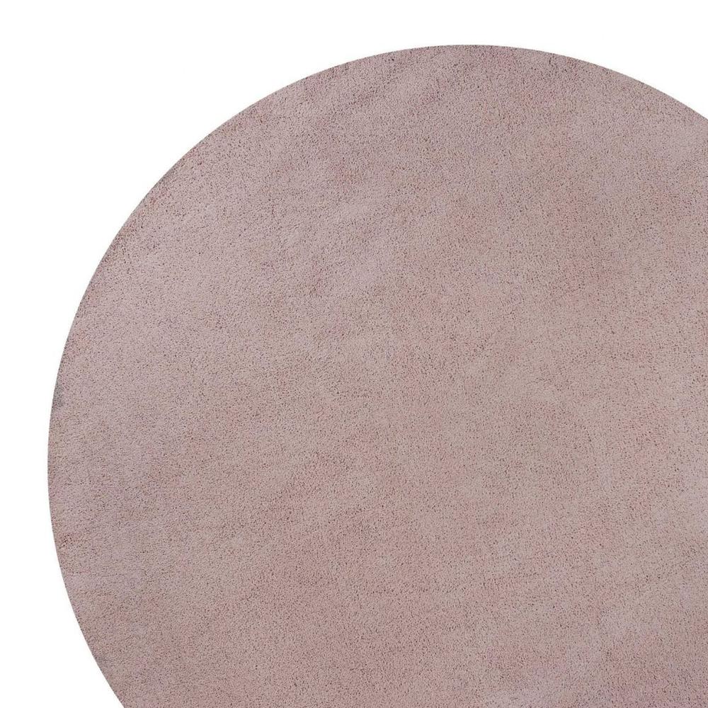 8' Round  Polyester Rose Pink Area Rug - 349789. Picture 2