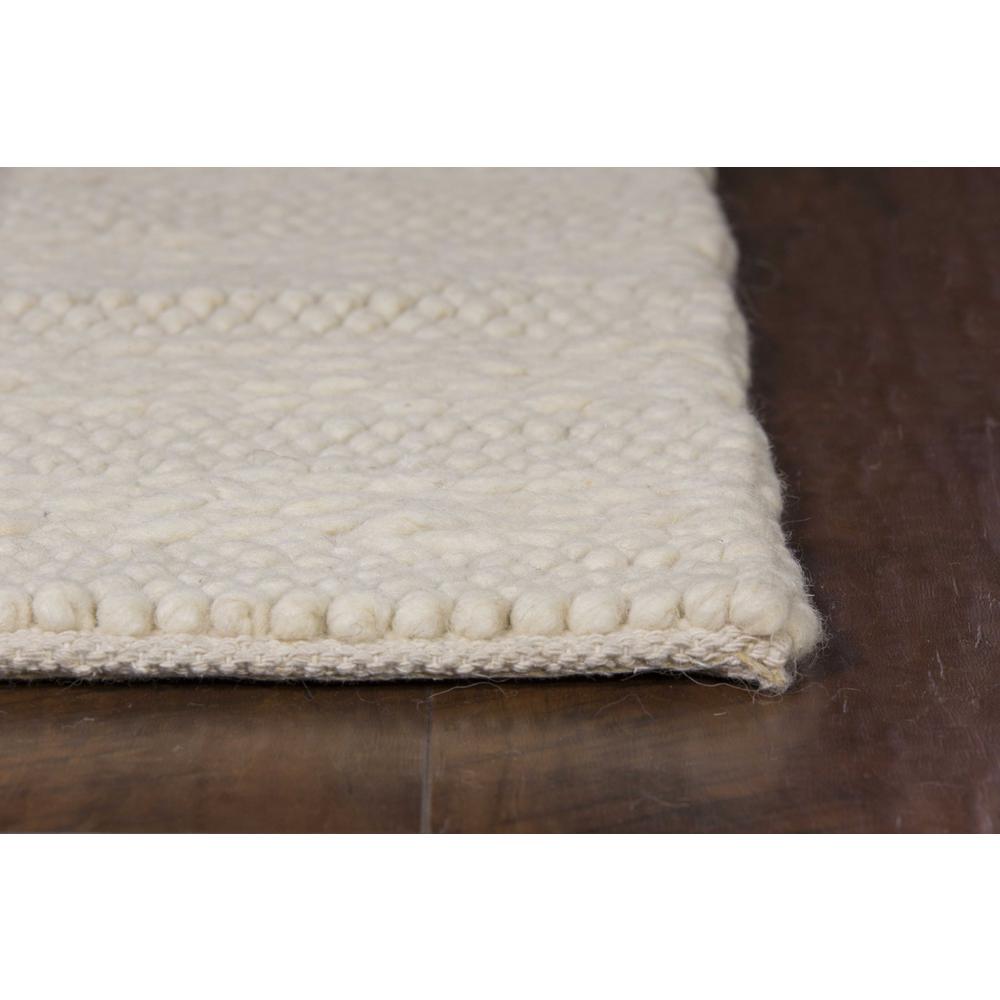 5'x7' White Ivory Hand Woven Knobby Cornish Stripe Indoor Area Rug - 349791. Picture 4