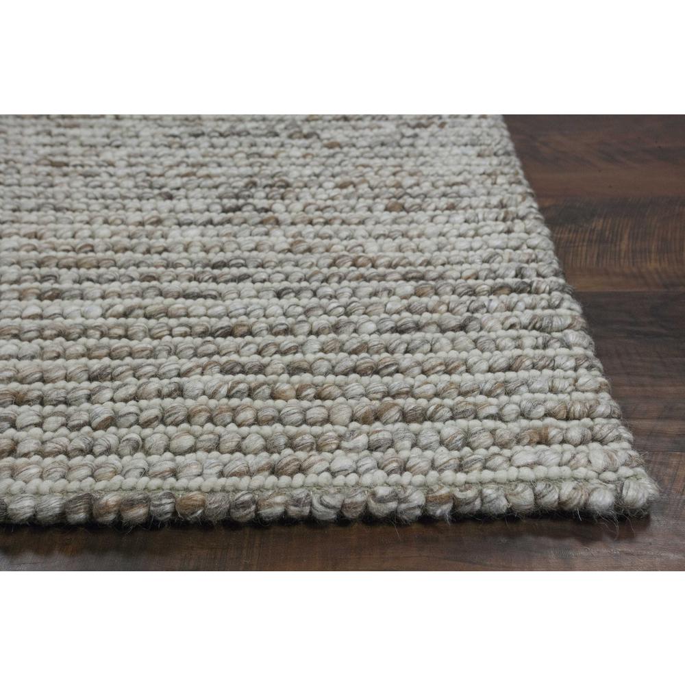 5' x 7'  Natural Wool Boucle Berber Style Area Rug - 349792. Picture 4