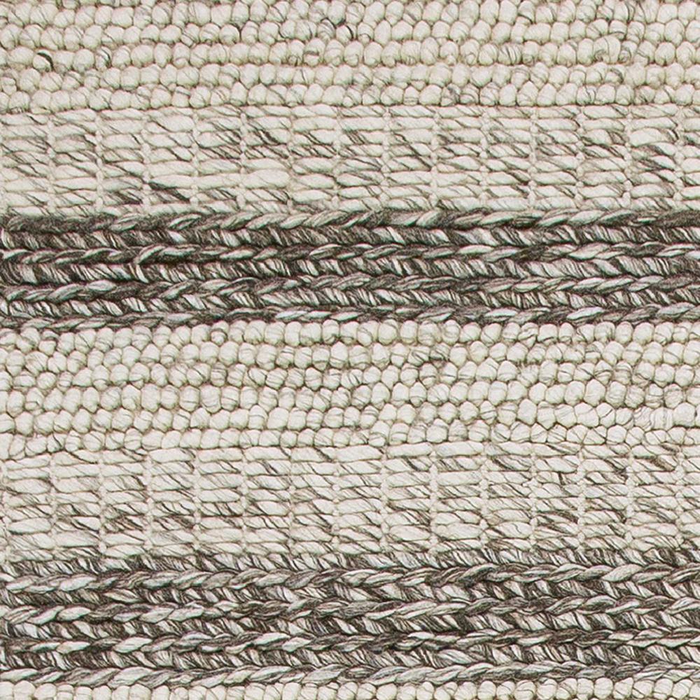 5'x7' Grey White Hand Woven Knobby Stripes Indoor Area Rug - 349793. Picture 2