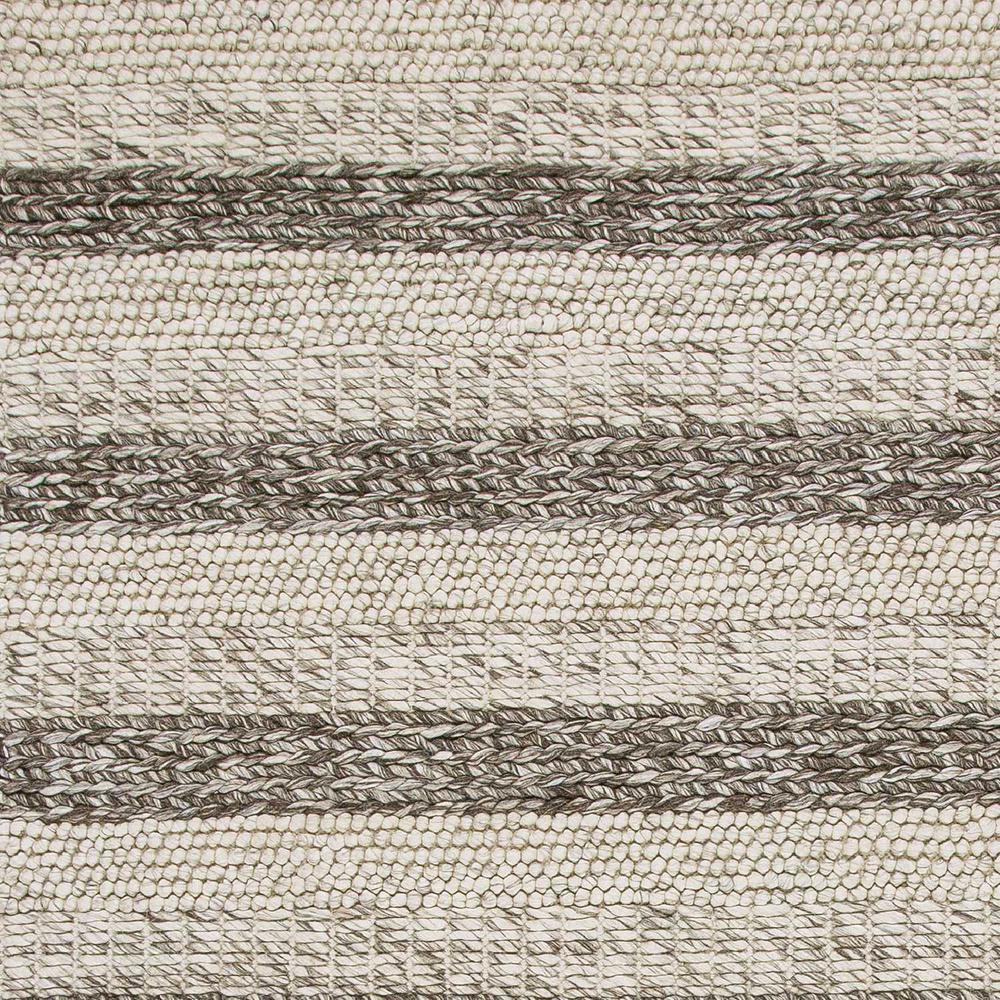 5'x7' Grey White Hand Woven Knobby Stripes Indoor Area Rug - 349793. Picture 3