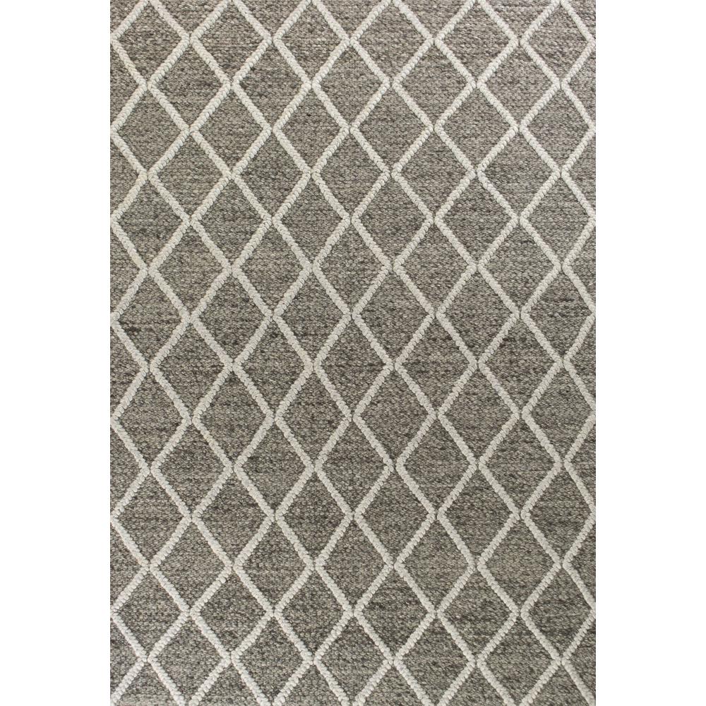 5'x7' Dark Grey Hand Woven Diamond Pattern Indoor Area Rug - 349795. Picture 1