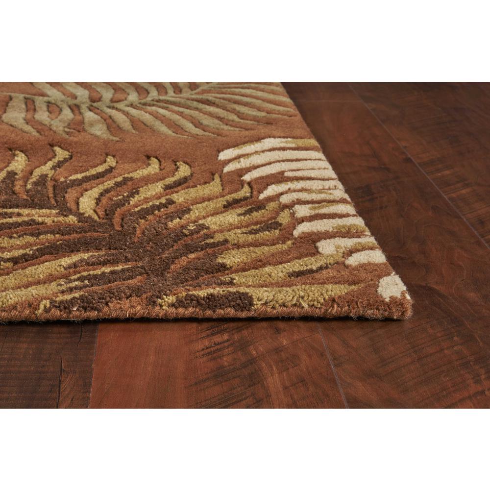 5' x 8'  Wool Rust Area Rug - 349817. Picture 4