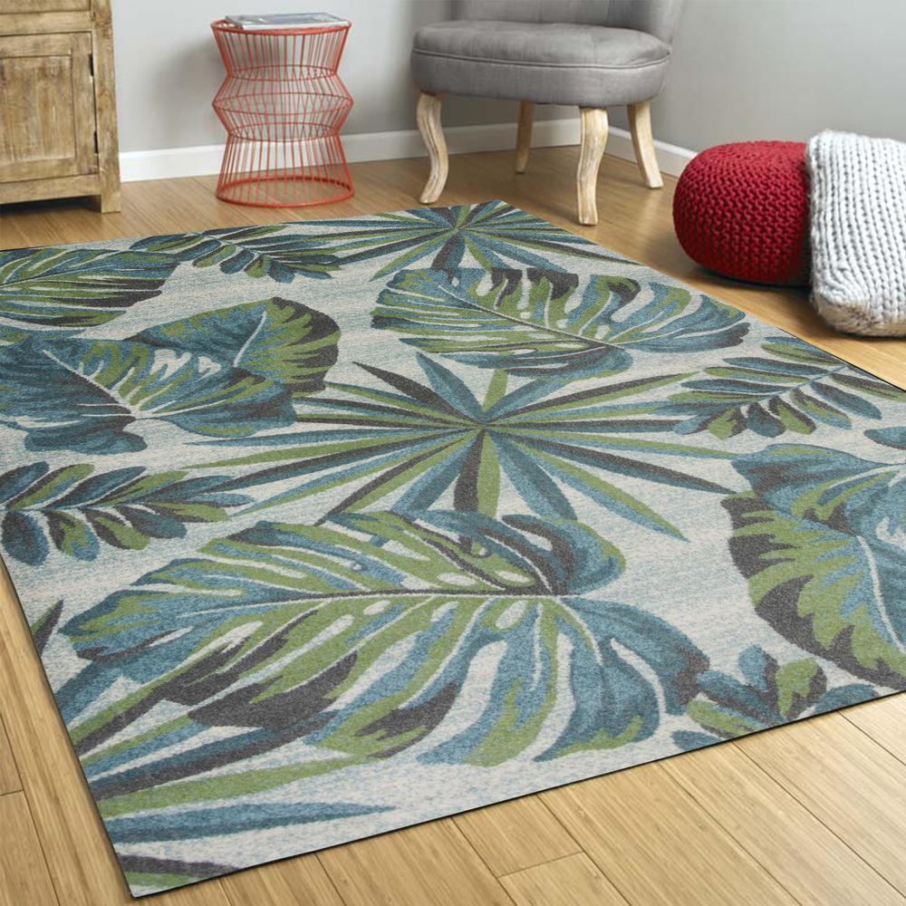 7' x 10'  Polypropylene Teal or  Green Area Rug - 349845. Picture 5
