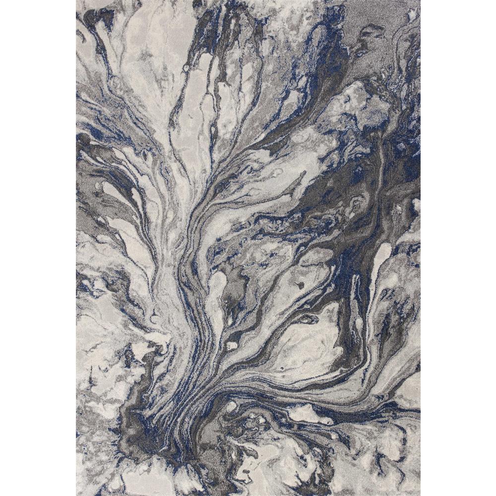 8'x11' Grey Machine Woven Abstract Watercolor Indoor Area Rug - 349857. Picture 1
