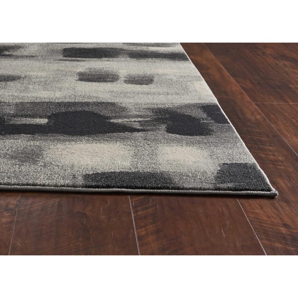 8'x11' Shades of Grey Machine Woven Abstract Brushstroke Indoor Area Rug - 349865. Picture 4