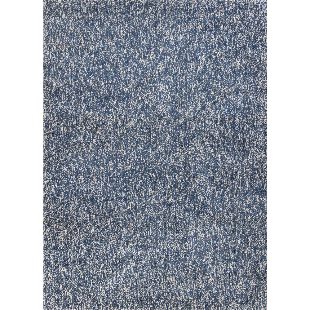 7' x 9'  Polyester Indigo or  Ivory  Heather Area Rug - 349879. Picture 1