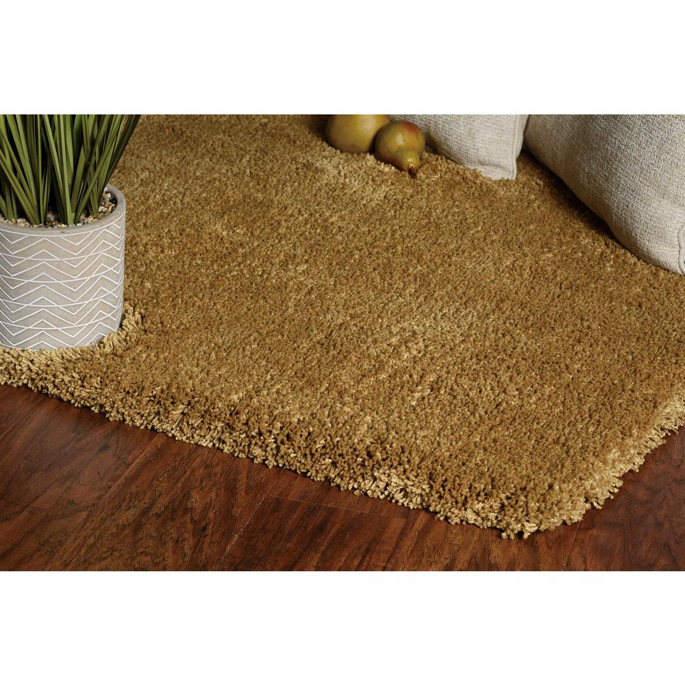 8'x10' Gold Indoor Shag Rug - 349886. Picture 2