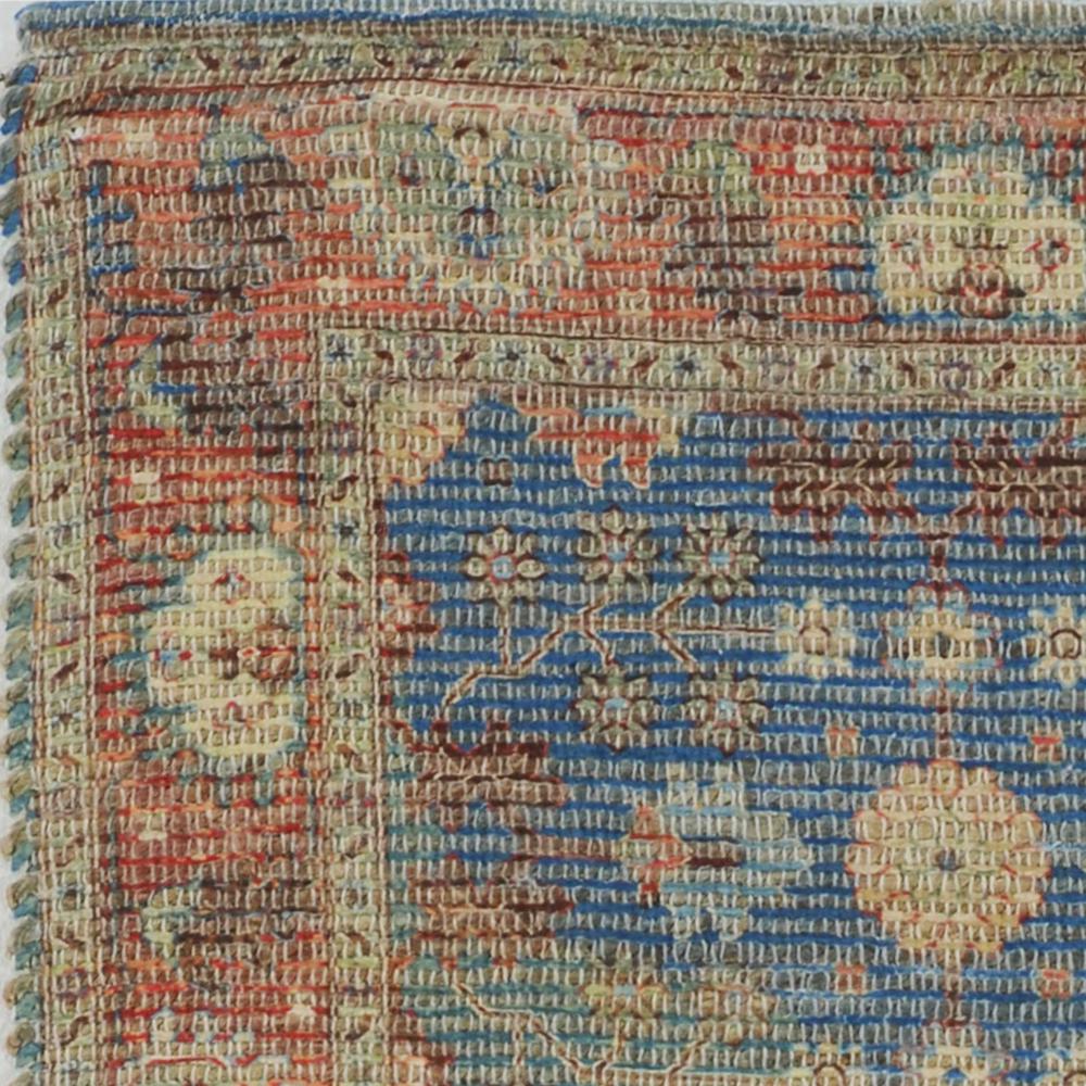 8' x 11' Vibrant Traditional Style Blue and Red Design Area Rug - 349942. Picture 2
