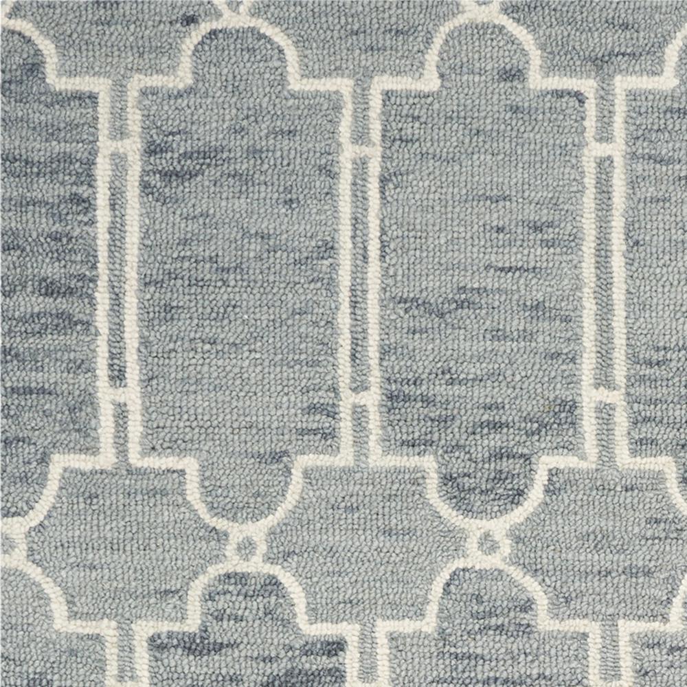 8'x10' Slate Blue Hand Tufted Geometric Indoor Area Rug - 349949. Picture 2