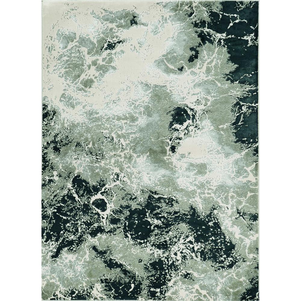8'x11' Silver Machine Woven Abstract Watercolor Indoor Area Rug - 349967. Picture 1