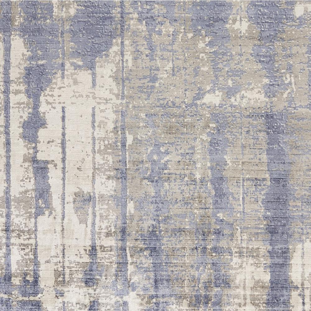 5'x7' Grey Blue Hand Loomed Abstract Brushstroke Indoor Area Rug - 350031. Picture 2