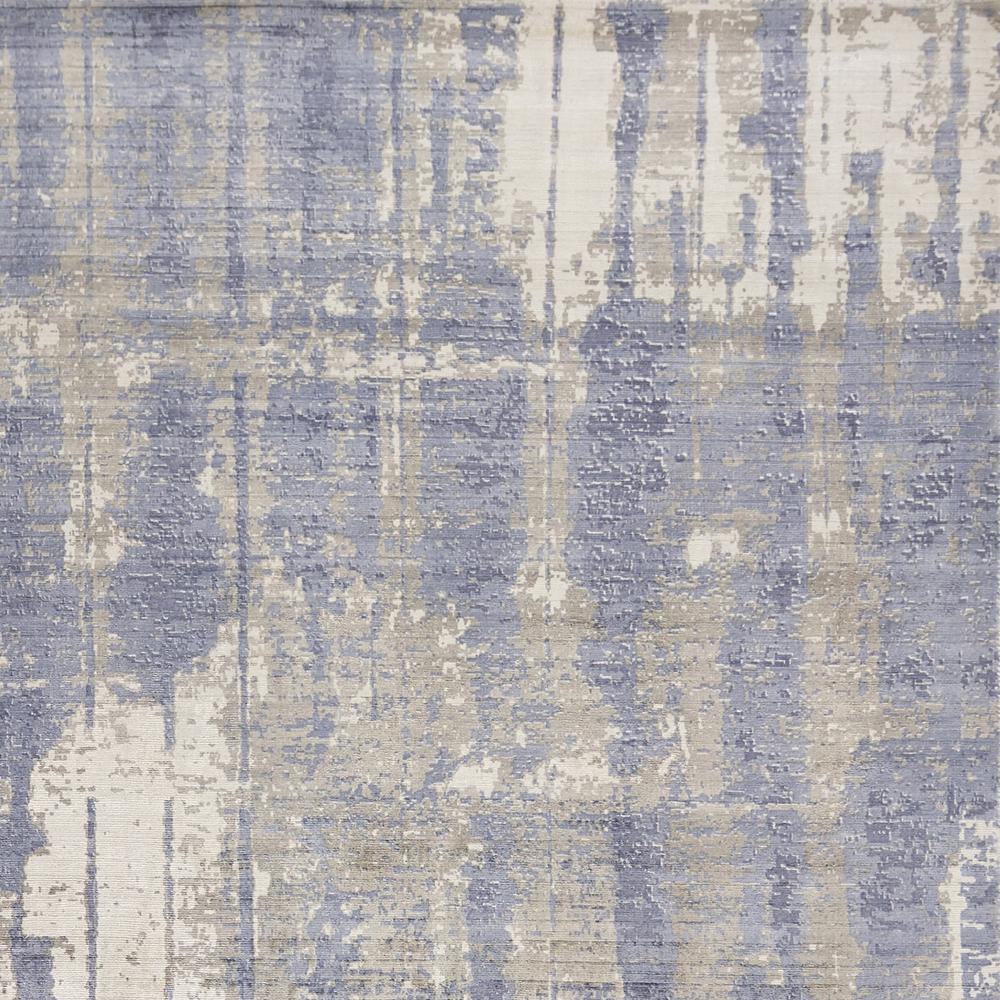 5'x7' Grey Blue Hand Loomed Abstract Brushstroke Indoor Area Rug - 350031. Picture 3