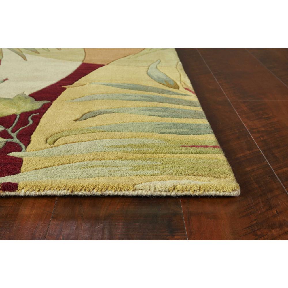 5' x 8'  Wool Coral or Ivory  Area Rug - 350037. Picture 2