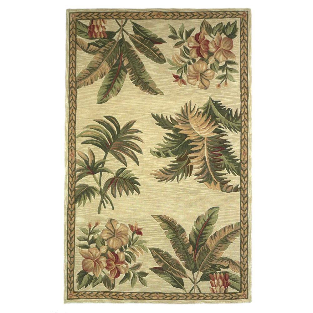 5' x 8'  Wool Ivory  Area Rug - 350039. Picture 1