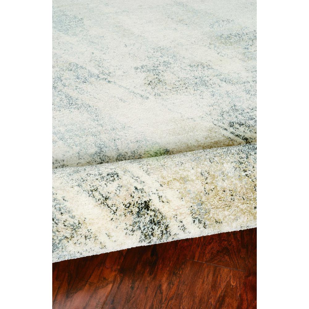 8'x10' Ivory Grey Machine Woven Abstract Brushstrokes Indoor Area Rug - 350063. Picture 5