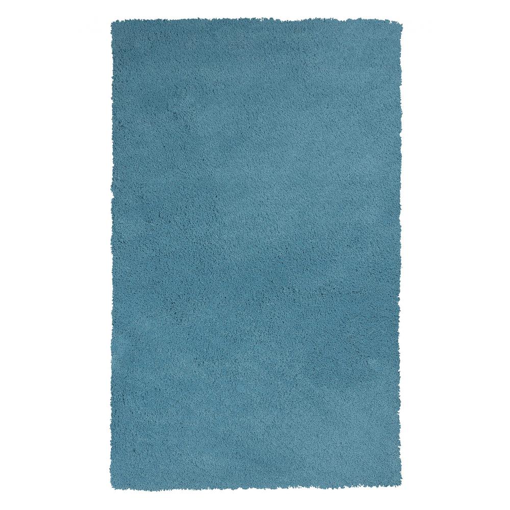 8'x11' Highlighter Blue Indoor Shag Rug - 350079. Picture 1