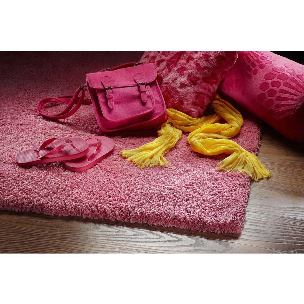 8' x 11'  Bright Hot Pink Shag Area Rug - 350102. Picture 4