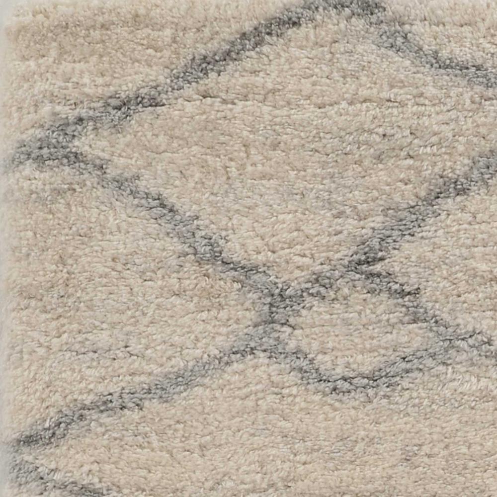 9'x13' Ivory Grey Machine Woven Chain Link Indoor Area Rug - 350103. Picture 2