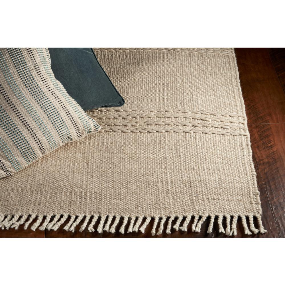 7' x 9'  Wool Natural Area Rug - 350144. Picture 4
