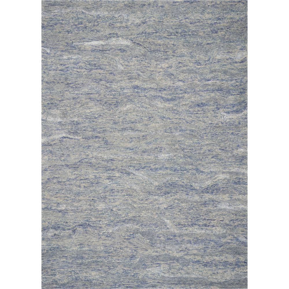 9'x12' Ocean Blue Hand Tufted Abstract Indoor Area Rug - 350239. Picture 1