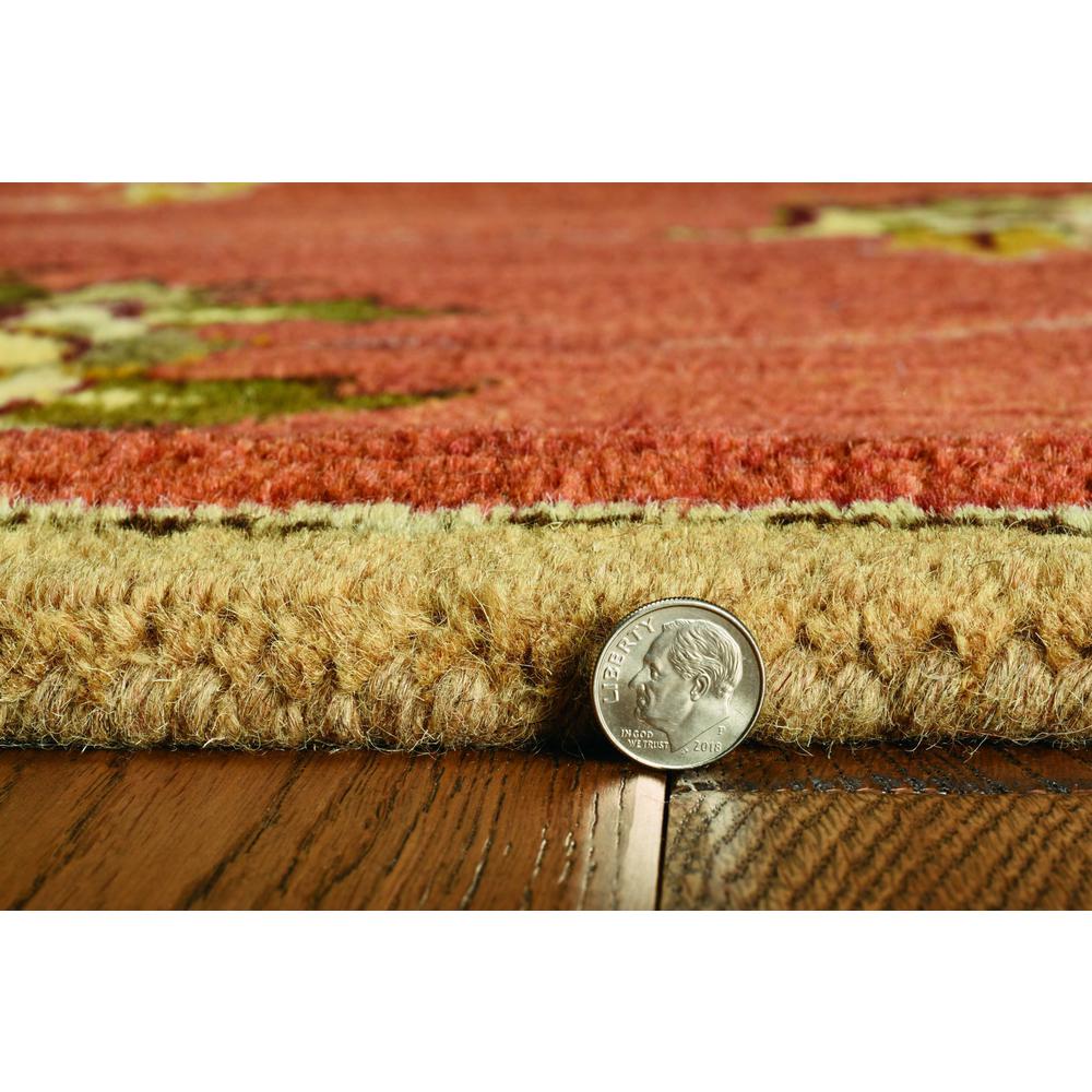 8'x11' Sienna Orange Hand Tufted Allover Traditional Floral Indoor Area Rug - 350259. Picture 2