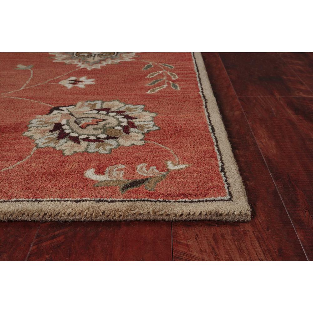 8'x11' Sienna Orange Hand Tufted Allover Traditional Floral Indoor Area Rug - 350259. Picture 5