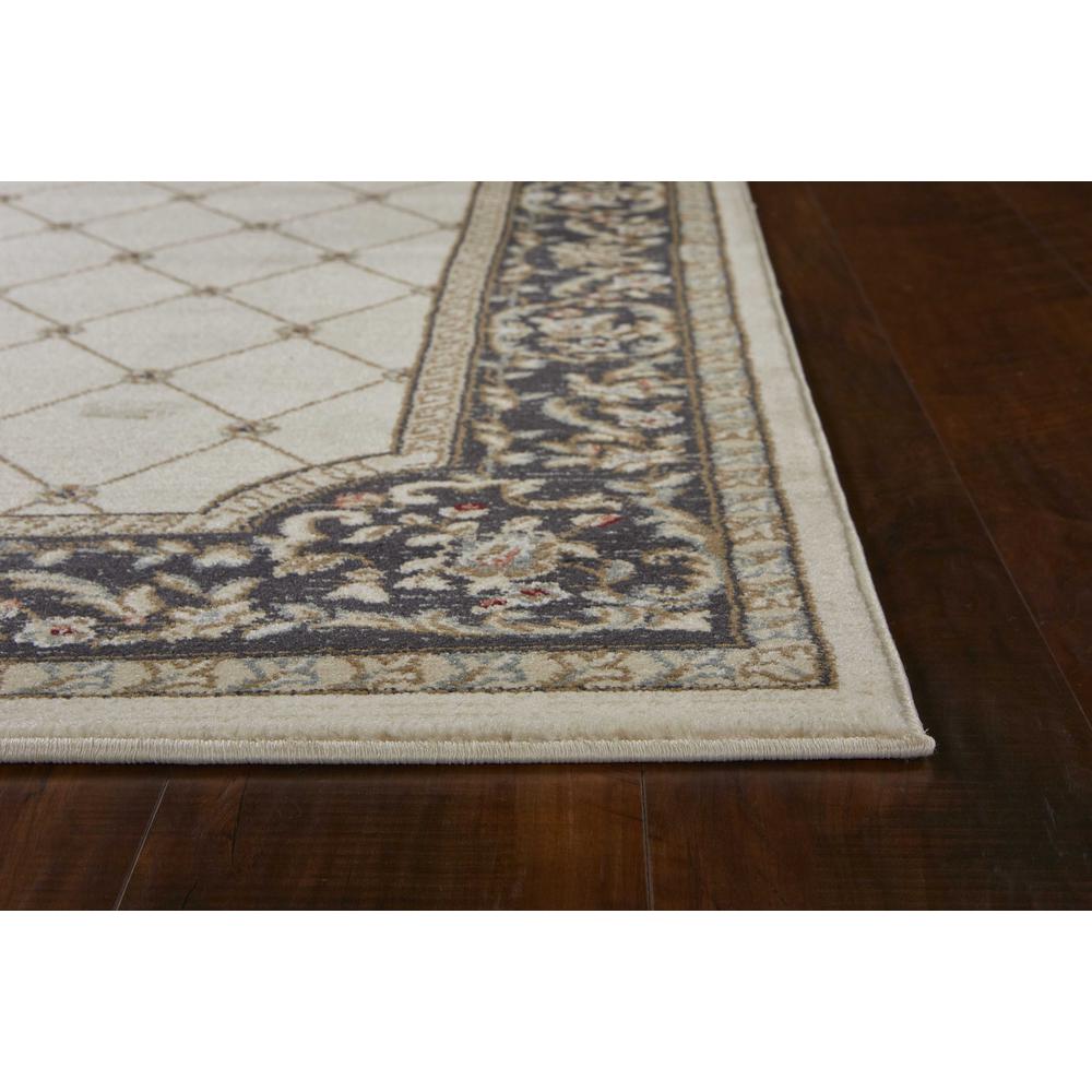 9'x12' Ivory Grey Bordered Floral Indoor Area Rug - 350370. Picture 4