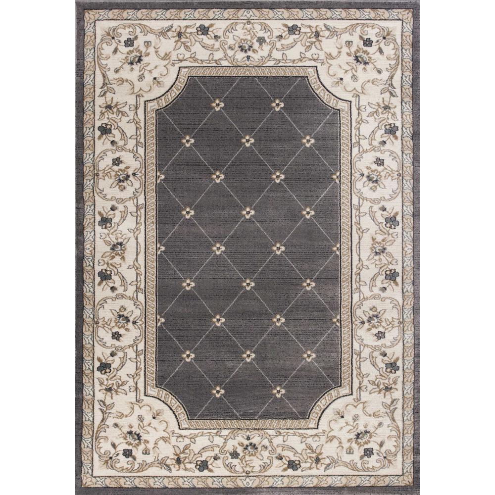 9' x 12'  Polypropylene Grey or  Ivory  Area Rug - 350371. Picture 1