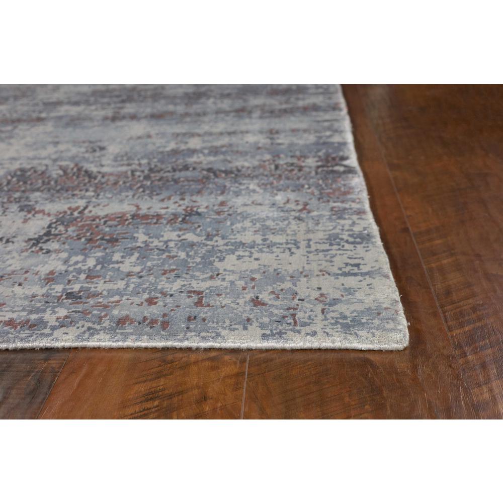 8'x10' Slate Grey Hand Loomed Abstract Brushstroke Indoor Area Rug - 350410. Picture 4