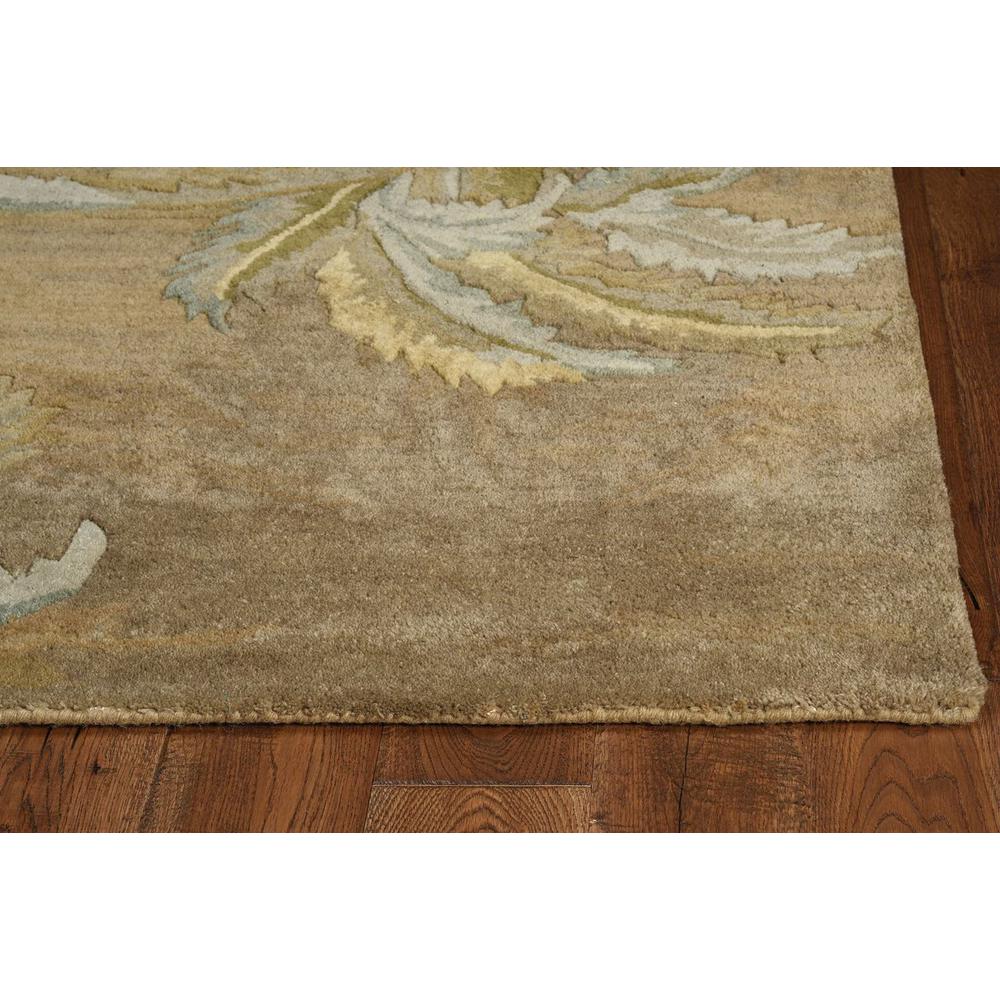 8' x 11'  Wool  Moss Green Palm Trees Area Rug - 350425. Picture 4