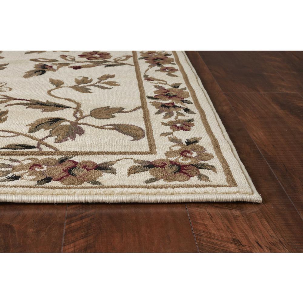 10'x13' Ivory Machine Woven Floral Vines Indoor Area Rug - 350470. Picture 2