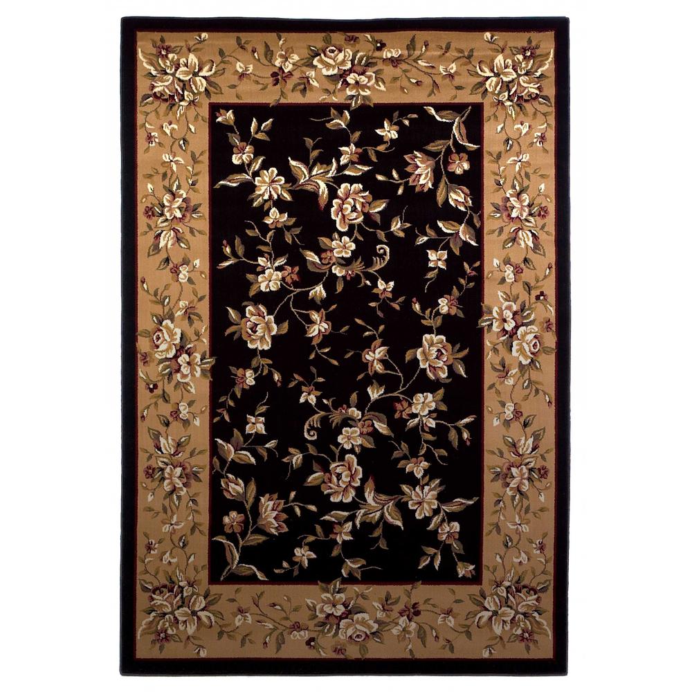 9' x 13'  Polypropylene Black or  Beige Area Rug - 350472. Picture 1