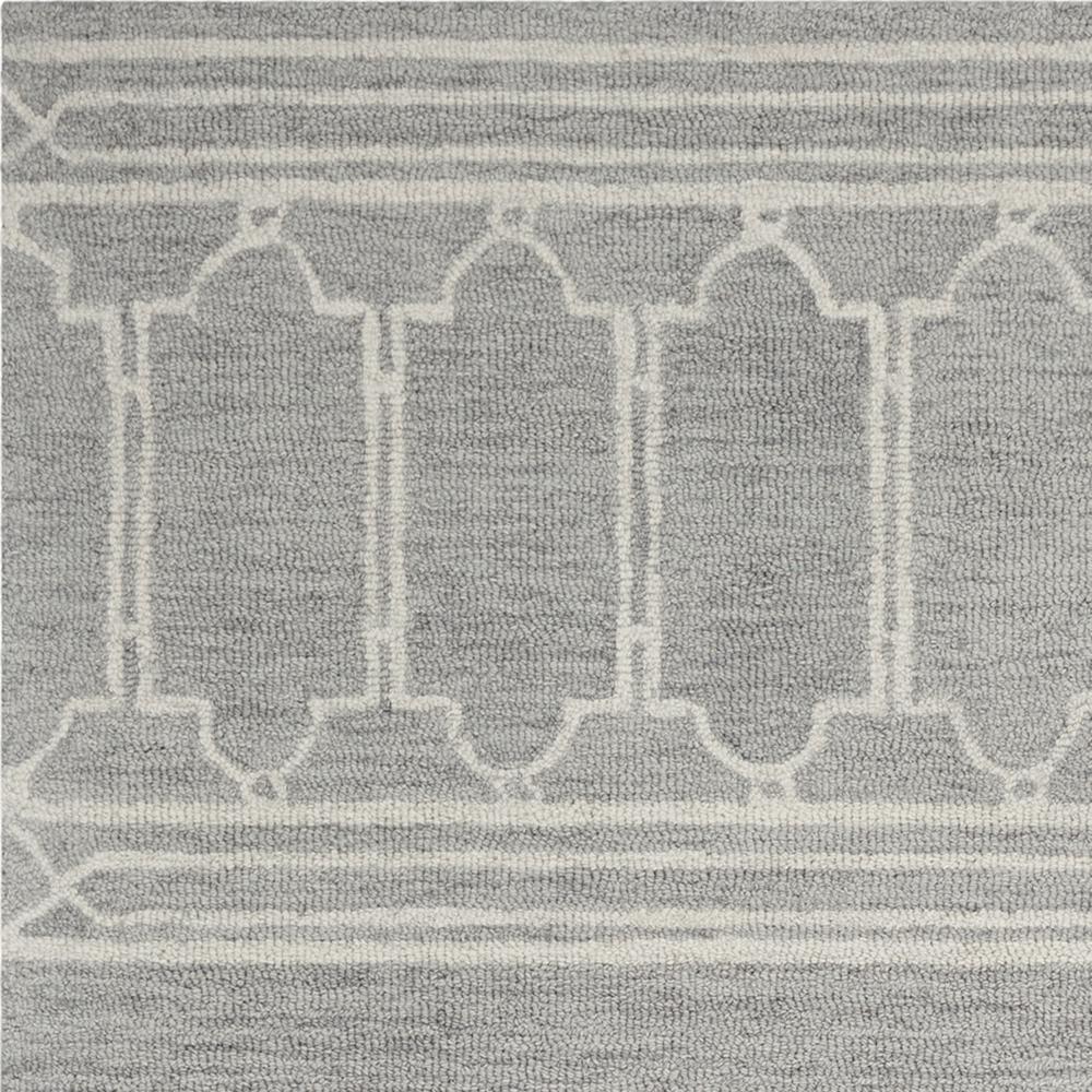 9'x12' Grey Hand Tufted Geometric Indoor Area Rug - 350506. Picture 2