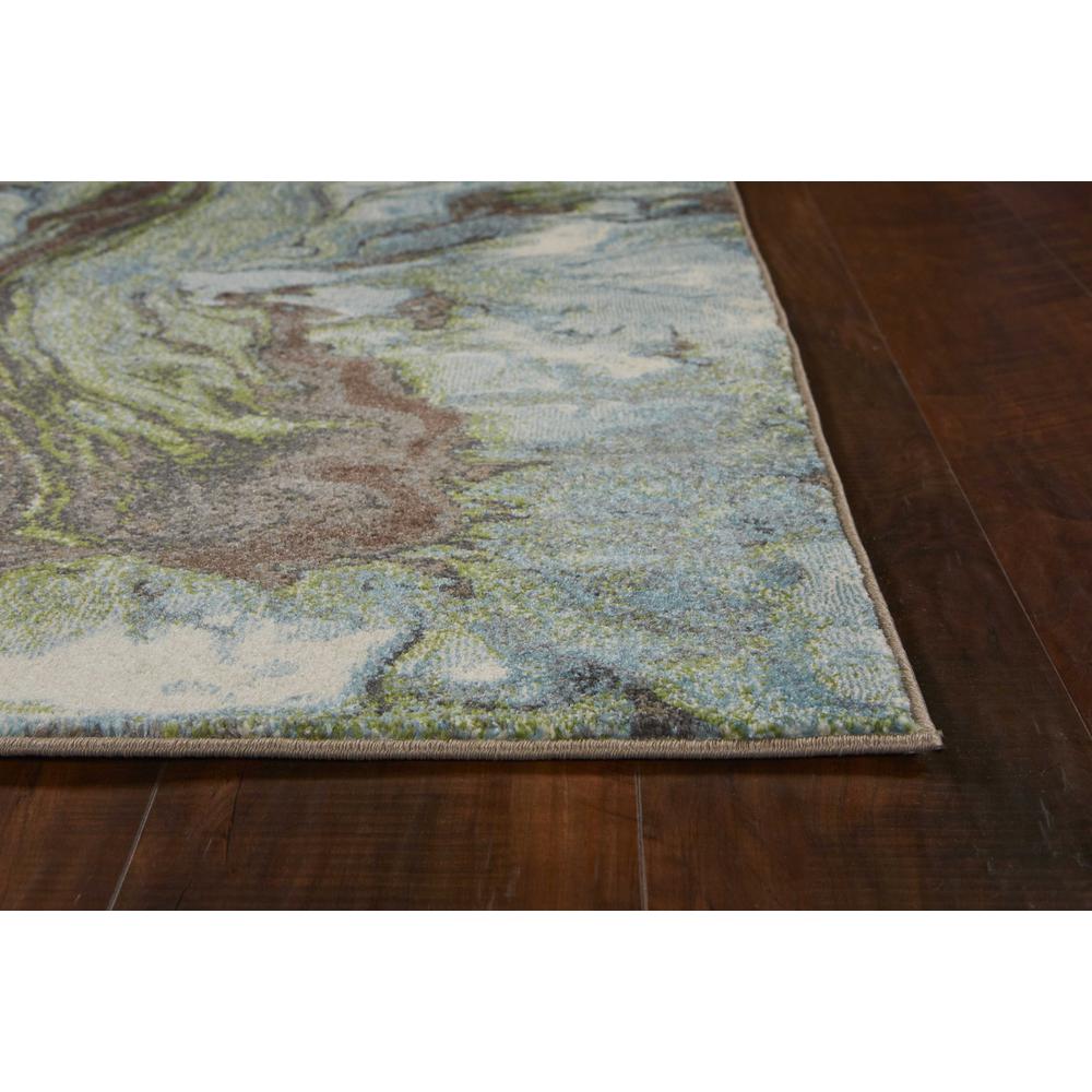 9' x 13'  Green and Brown Abstract Marble Area Rug - 350517. Picture 4