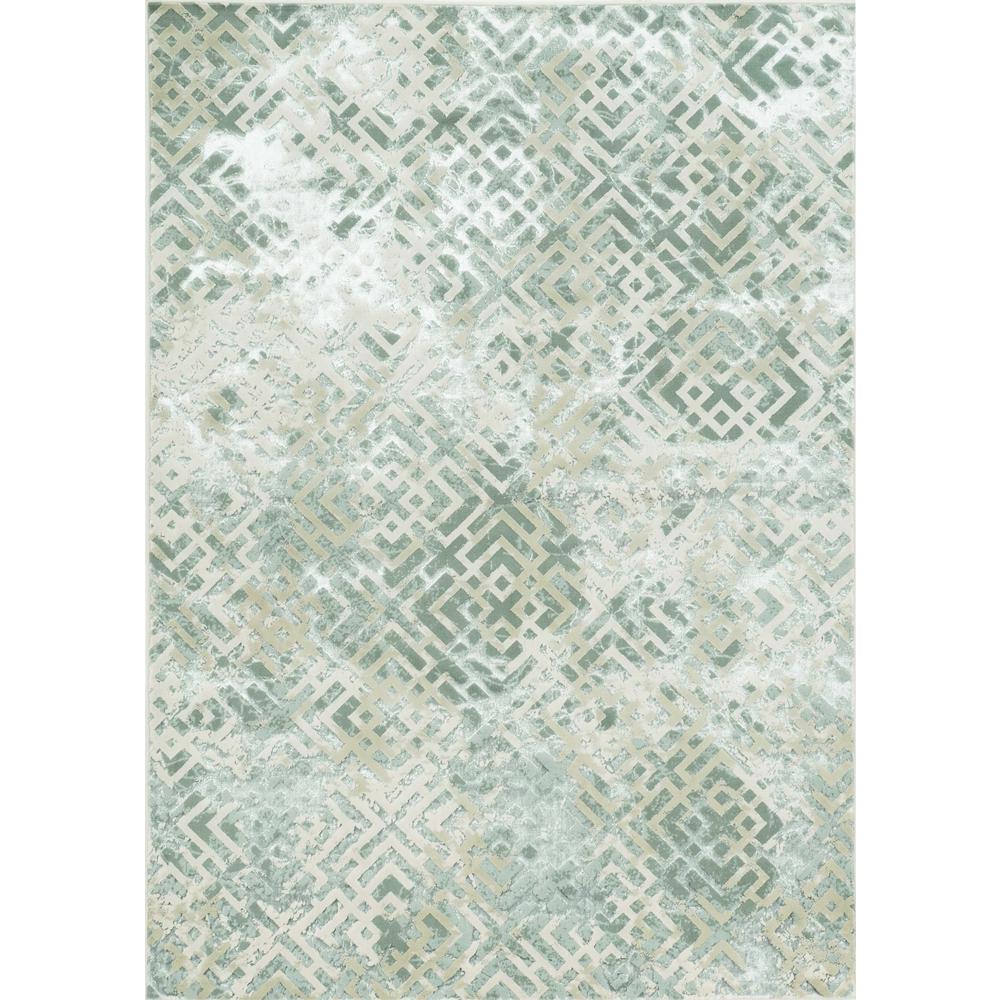 10'x13' Sand Silver Machine Woven Geometric Indoor Area Rug - 350571. Picture 1