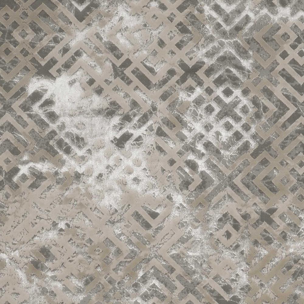 10'x13' Sand Silver Machine Woven Geometric Indoor Area Rug - 350571. Picture 3