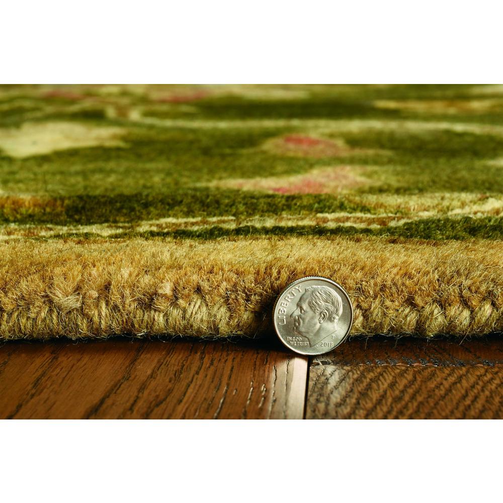 9' x 13' Wool Emerald Green Area Rug - 350609. Picture 2