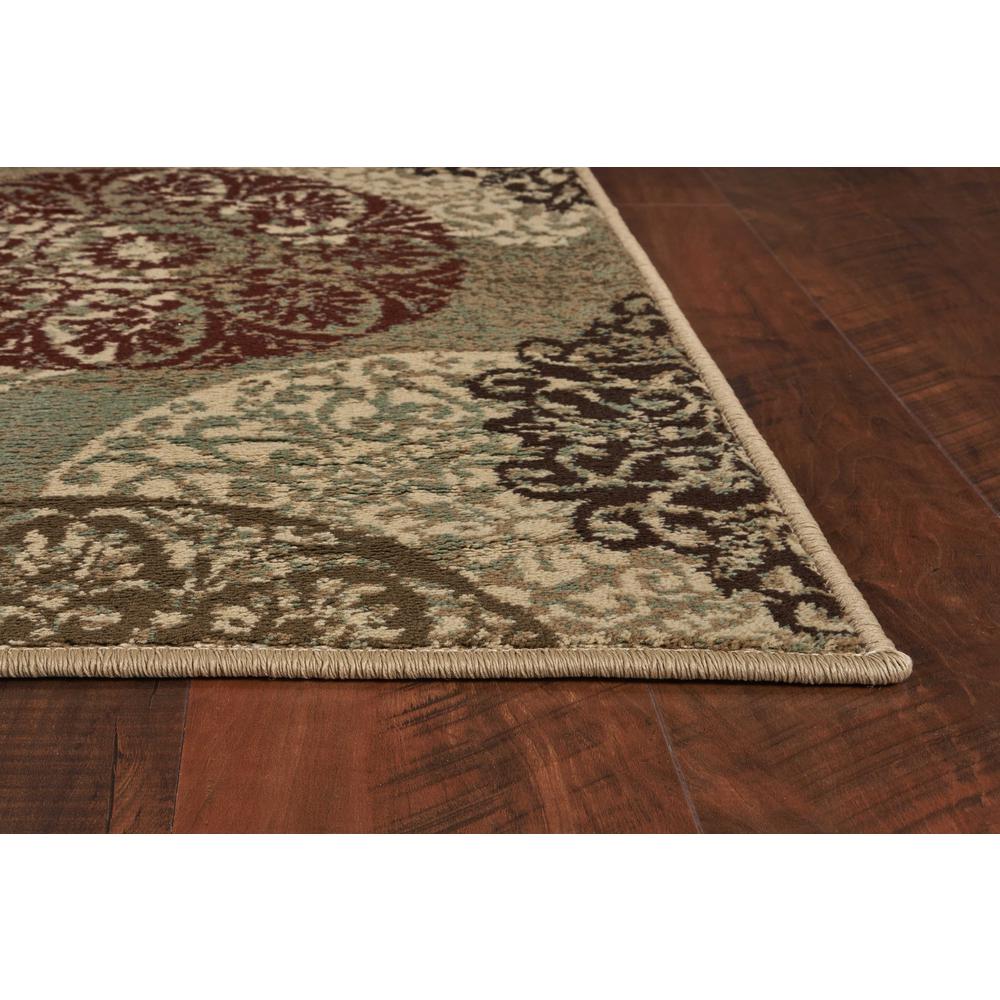 5'x8' Sage Green Machine Woven Floral Medallion Disk Indoor Area Rug - 352306. Picture 5