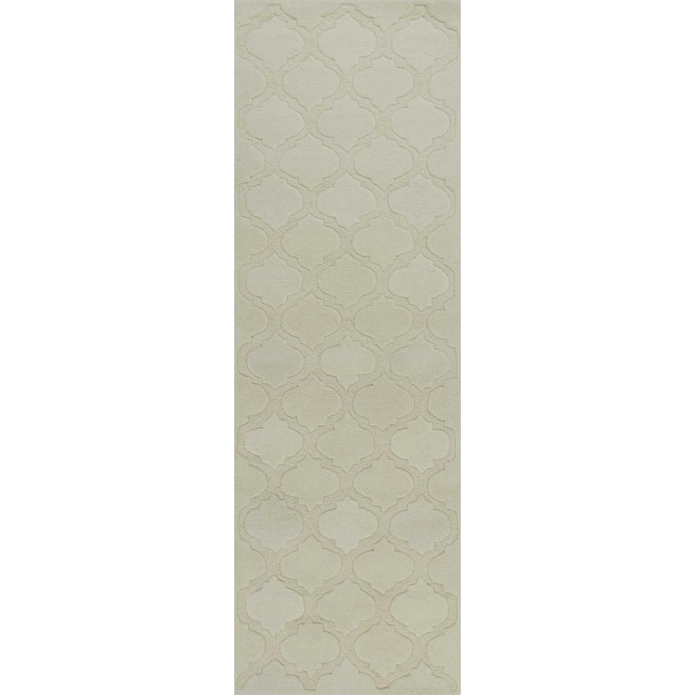 3'x5' Grey Hand Tufted Geometric Indoor Area Rug - 352352. Picture 1