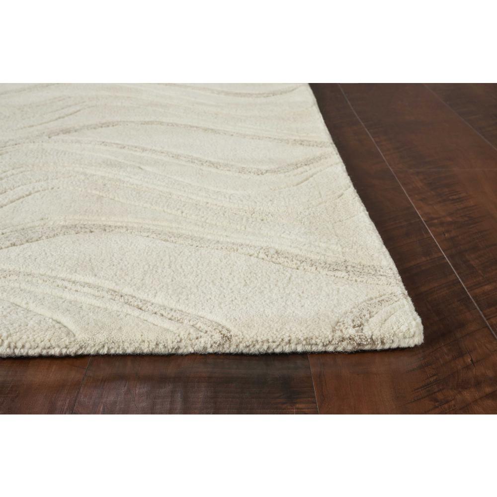 3'x5' Ivory Hand Tufted Abstract Waves Indoor Area Rug - 352358. Picture 4