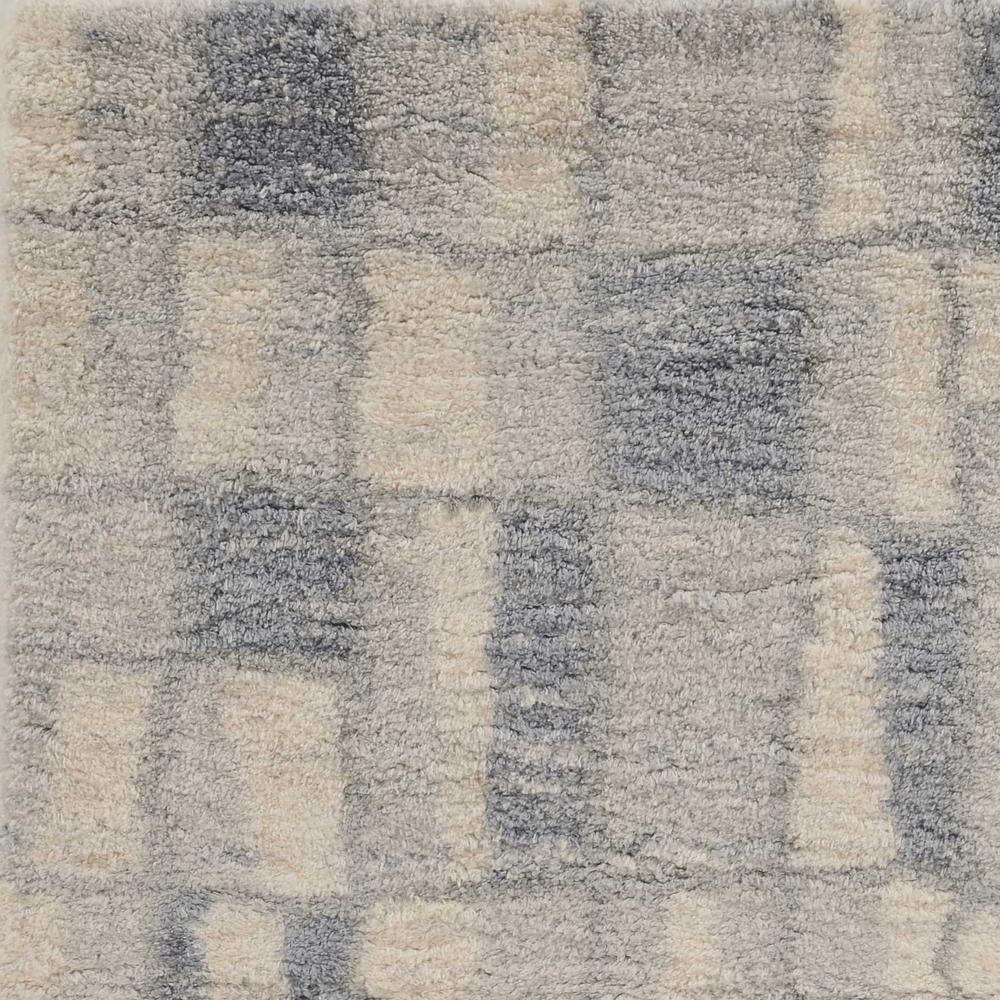 5'x8' Ivory Blue Machine Woven Abstract Blocks Indoor Area Rug - 352490. Picture 3