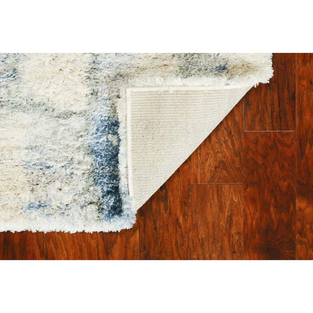 5'x8' Ivory Blue Machine Woven Abstract Blocks Indoor Area Rug - 352490. Picture 4