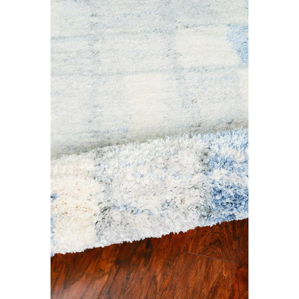5'x8' Ivory Blue Machine Woven Abstract Blocks Indoor Area Rug - 352490. Picture 5