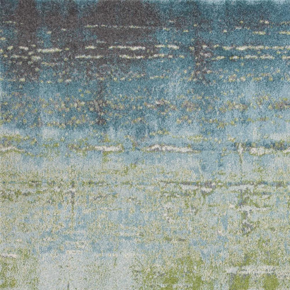 5' x 8' Blue or Green Abstract Indoor Area Rug - 352507. Picture 3