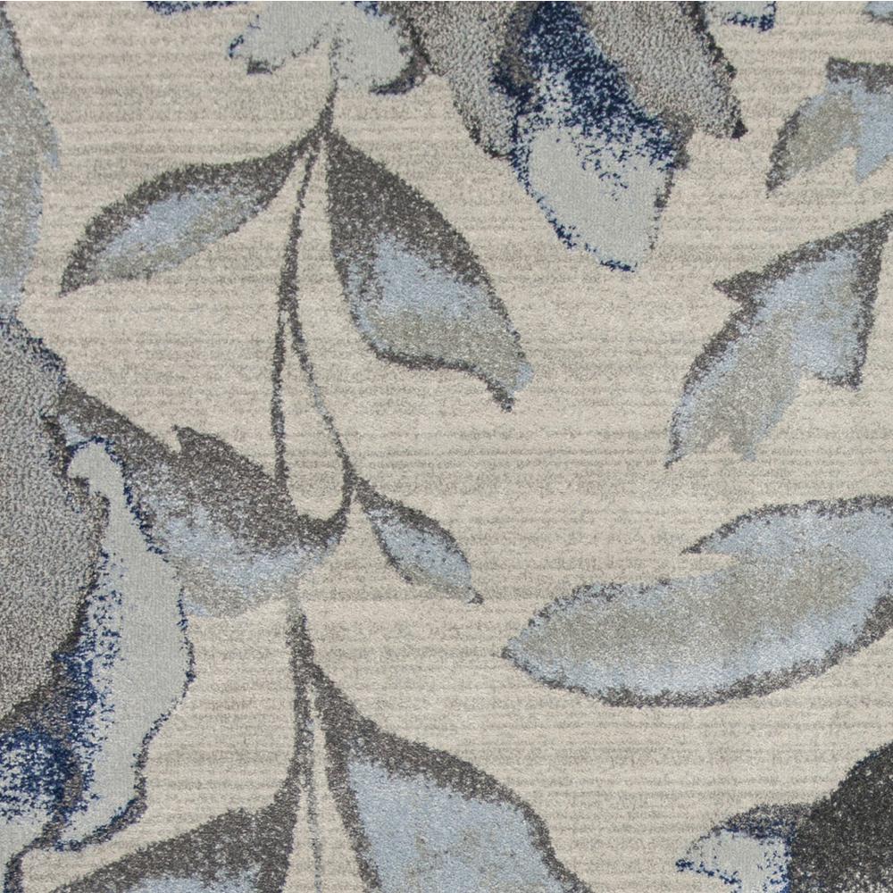 5' x 8' Grey or Blue Floral Indoor Area Rug - 352519. Picture 2